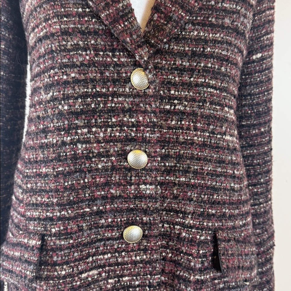 L'Agence Brown Tweed Bouvier Coat - Picture 5 of 7